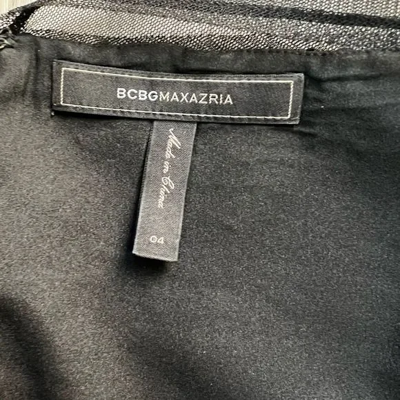 Black Tulle Cocktail Formal Party Dress BCBGMaxazria - Picture 7 of 8